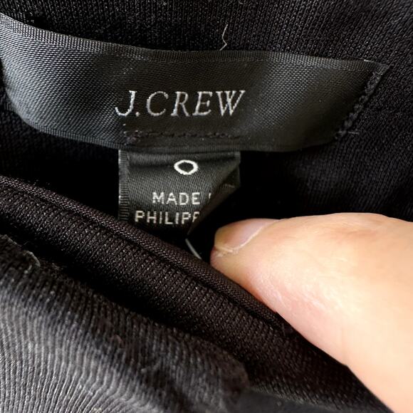 NWT J. Crew Black Demi-boot Ponte Pant Women's Sz 0 Knit Office Professional - Picture 5 of 6